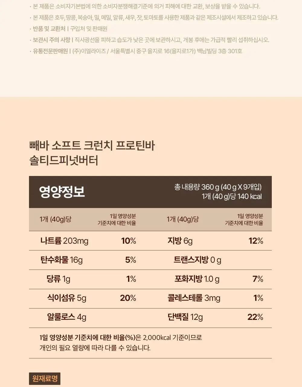 [1위 프로틴바/제로슈가] 빼바 소프트 크런치 프로틴바 40g 2종 1택 (카카오/솔티드피넛버터) 상세페이지 20